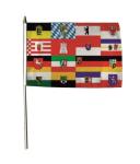Stockflagge 16 Bundesländer 30 x 45 cm 