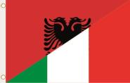 Fahne Albanien-Italien 90 x 150 cm 