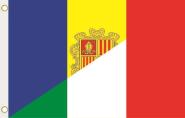 Fahne Andorra-Italien 90 x 150 cm 