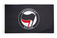 Fahne Antifa Antifascist schwarz 90 x 150 cm 