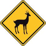 Aufkleber Vorsicht / Achtung Antilope 