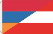 Fahne Armenien-Österreich 90 x 150 cm 
