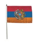 Stockflagge Armenien mit Wappen 30 x 45 cm 