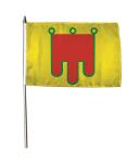 Stockflagge Auvergne 30 x 45 cm 