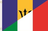 Fahne Barbados-Italien 90 x 150 cm 