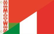 Fahne Belarus-Italien 90 x 150 cm 