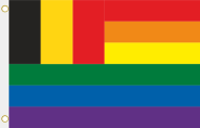 Fahne Belgien Regenbogen 90 x 150 cm 