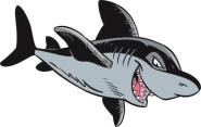 Aufkleber Böser Hai 