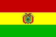 Flagge Bolivien mit Wappen 