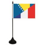 Tischflagge Bosnien Herzegowina-Frankreich 10 x 15 cm 