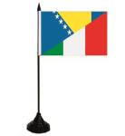 Tischflagge Bosnien Herzegowina-Italien 10 x 15 cm 