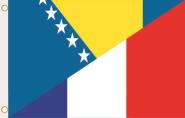 Fahne Bosnien Herzegowina-Frankreich 90 x 150 cm 