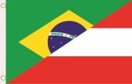 Fahne Brasilien-Österreich 90 x 150 cm 