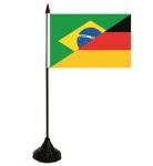 Tischflagge Brasilien - Deutschland 10 x 15 cm 