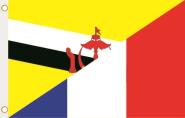 Fahne Brunei-Frankreich 90 x 150 cm 