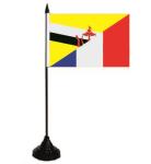 Tischflagge Brunei-Frankreich 10 x 15 cm 