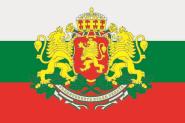Flagge Bulgarien mit Wappen 