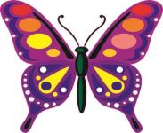Aufkleber Bunter Schmetterling Motiv Nr. 4 11 x 10 cm