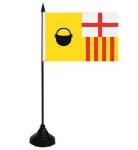 Tischflagge Caldas de Montbui (Spanien) 10x15 cm 