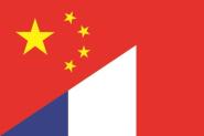 Flagge China - Frankreich 