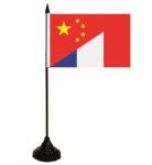 Tischflagge China-Frankreich 10 x 15 cm 