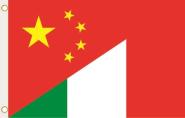 Fahne China-Italien 90 x 150 cm 