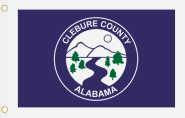 Fahne Clebure County (Alabama) 90 x 150 cm 