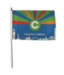 Stockflagge Columbus City (Indiana) 30 x 45 cm 
