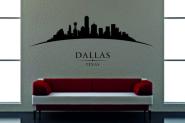 Wandtattoo Dallas Skyline gebogen 