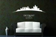 Wandtattoo Detroit Skyline gebogen 
