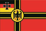 Aufkleber Deutscher Widerstand Kriegsflagge Bundesadler 8 x 5 cm
