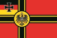 Aufkleber Deutscher Widerstand Kriegsflagge Kaiser Adler 12 x 8 cm