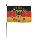 Stockflagge Deutschland Adler 16 Bundesländer Wappen 30 x 45 cm 