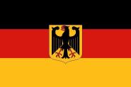 Fahne Deutschland mit Adler Hohlsaum 90 x 150 cm 