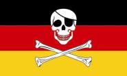 Flagge Deutschland Pirat 100 x 150 cm