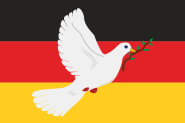 Aufkleber Deutschland mit Friedenstaube 