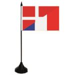 Tischflagge Dänemark-Frankreich 10 x 15 cm 