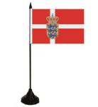 Tischflagge Dänemark mit Wappen 10 x 15 cm 