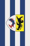 Flagge Dünkirchen mit Wappen (Frankreich) 