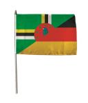 Stockflagge Dominica-Deutschland 30 x 45 cm 