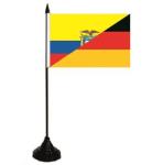 Tischflagge Ecuador - Deutschland 10 x 15 cm 