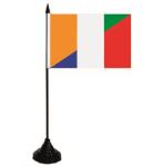 Tischflagge Elfenbeinküste-Frankreich 10 x 15 cm 