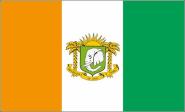 Flagge Elfenbeinküste mit Wappen 