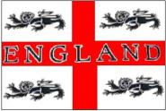 Fahne England mit 4 Löwen 90 x 150 cm 
