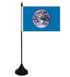 Tischflagge Erde 10 x 15 cm 