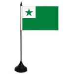 Tischflagge Esperanto 10 x 15 cm 