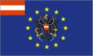 Flagge Europa mit Österreich Adler 20 x 30 cm