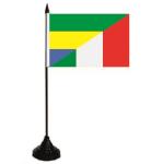 Tischflagge Gabun-Italien 10 x 15 cm 