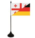 Tischflagge Georgien - Deutschland 10 x 15 cm 