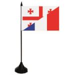 Tischflagge Georgien-Frankreich 10 x 15 cm 